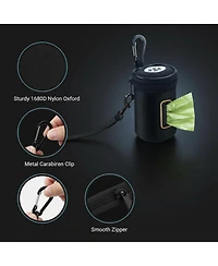 Aronkl Dog Poop Bag Holder For Leash Nylon Oxford Dispenser With Carabiner Clip