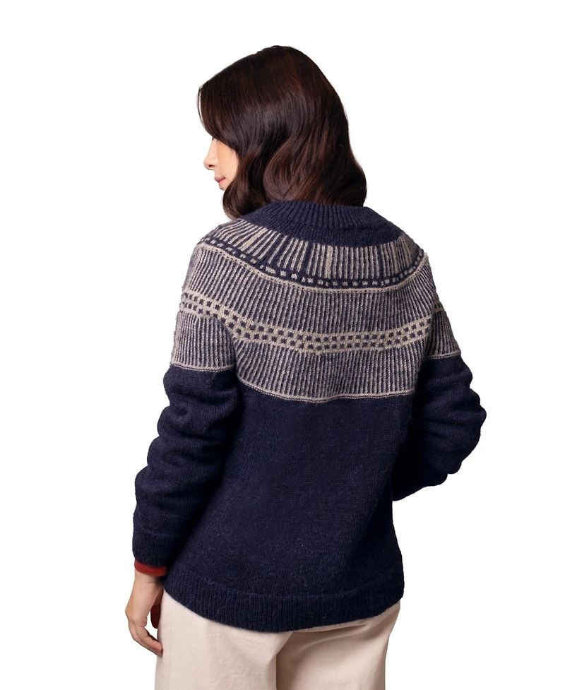 Celtic & Co. Women's British Wool Yoke Stitch Cardigan