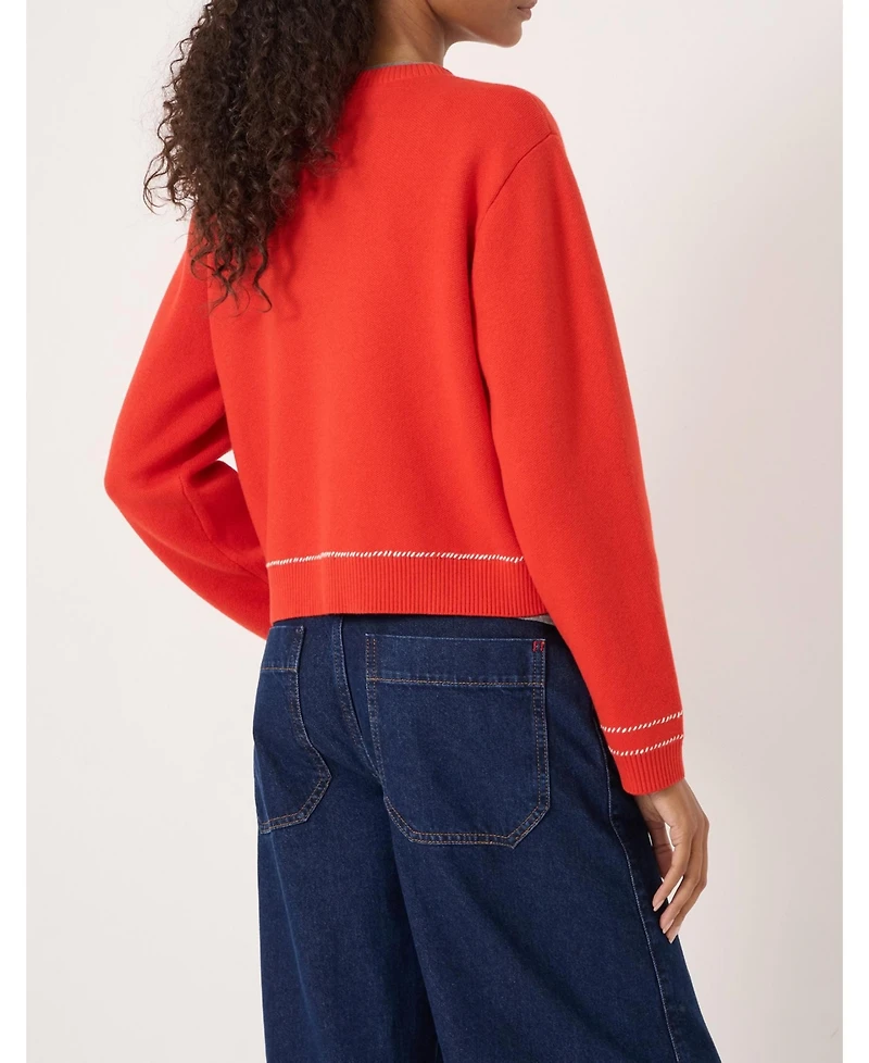 Hush Women's Wool-Blend Stitch Detail Cardigan