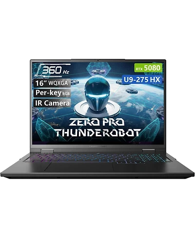 Thunderobot Zero 16 Traditional Laptop Intel Core Ultra 9 ,64GB Ram Nvidia GeForce Rtx 5080 1TB Ssd Storage Windows 11 Home 360Hz