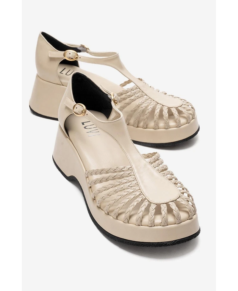 Prologue Shoes Women's Barry Woven Wedge Sandal