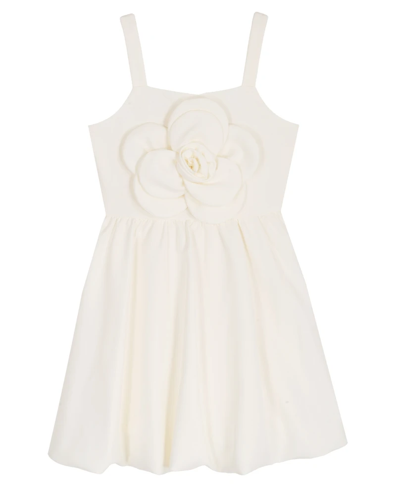 Rare Editions Girls' 7-16 Laguna Scuba Flower Bodice Sleeveless Dress