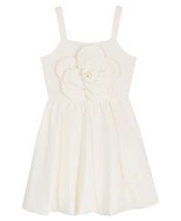 Rare Editions Girls' 7-16 Laguna Scuba Flower Bodice Sleeveless Dress