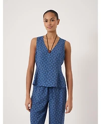 Hush Women's Sybil V-Neck Air Flow Godet Top