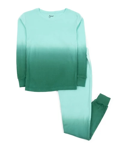 Leveret Kids Matching Family Two Piece Cotton Long Sleeve Tie Dye Pajamas.