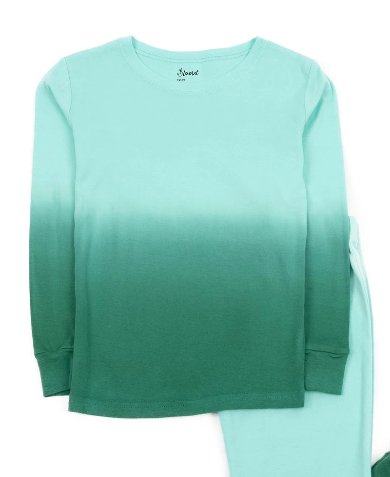 Leveret Kids Matching Family Two Piece Cotton Long Sleeve Tie Dye Pajamas.