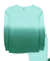 Leveret Kids Matching Family Two Piece Cotton Long Sleeve Tie Dye Pajamas.