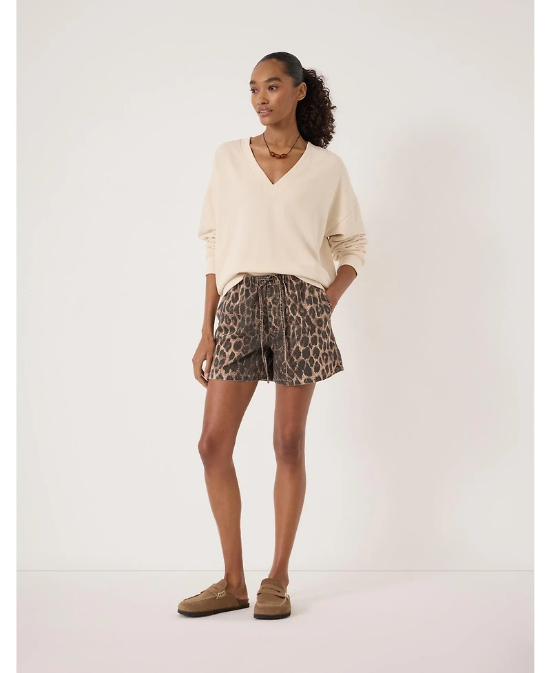 Hush Women's Cleo V-Neck Cotton Sweatshirt