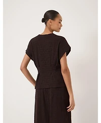 Hush Women's Keira Textured Pleat Release Jersey Top