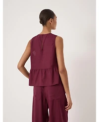 Hush Women's Nomie Linen Blend Peplum Top