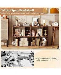Gouun 3-Tier Compact Display Bookshelf for Small Spaces