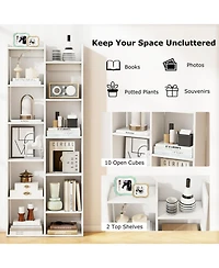 Gouun 11-Tier Modern Book Organizer Bookcase with Safety Kits