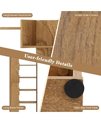 Gouun 6-Tier Wooden Bookcase with Open Display Shelves