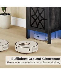 Gouun Robot Vacuum Storage Cabinet with Reversible Door