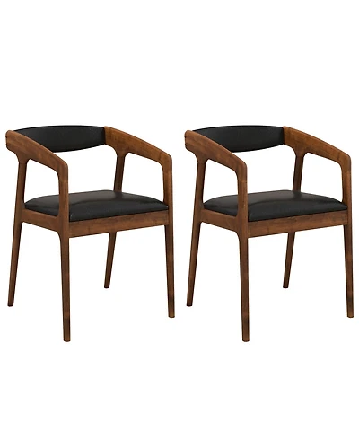 Slickblue Modern Upholstered Armchairs Set of 2 with Padded Seat Cushion