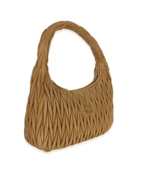 Pre-Owned Miu Miu Brown Suede Matelasse Wander Hobo