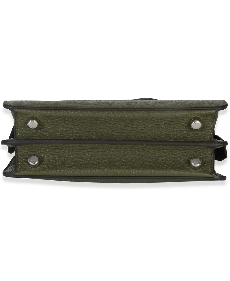 Pre-Owned Fendi Olive Calfskin Leather Mini Peekaboo ISeeU Bag