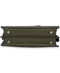 Pre-Owned Fendi Olive Calfskin Leather Mini Peekaboo ISeeU Bag