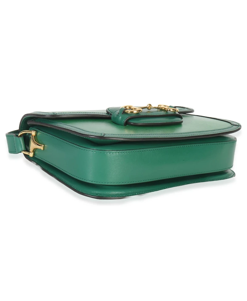 Pre-Owned Gucci Emerald Green Azalea Calfskin Horsebit 1955 Shoulder Bag