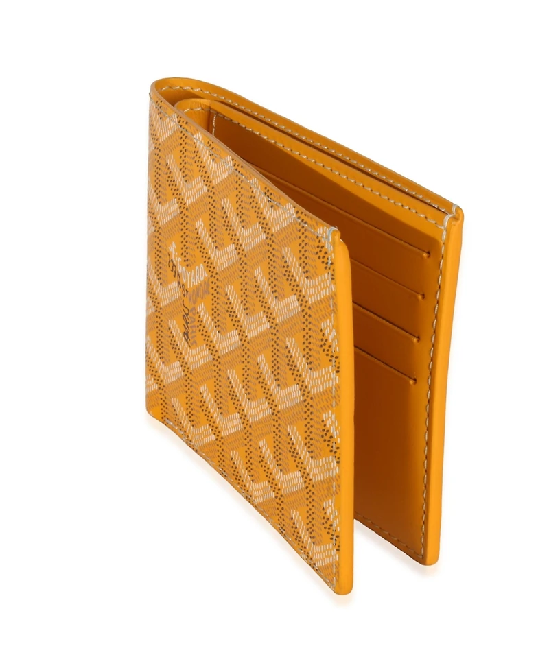 Pre-Owned Goyard Yellow Goyardine Canvas Victoire Wallet