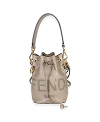 Pre-Owned Fendi Tortora Vitello Cruise F is Fendi Mini Mon Tresor Bucket Bag