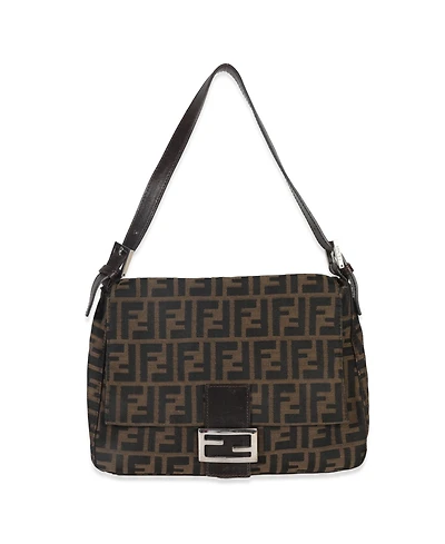 Pre-Owned Fendi Brown Zucca Canvas Mama Baguette Bag