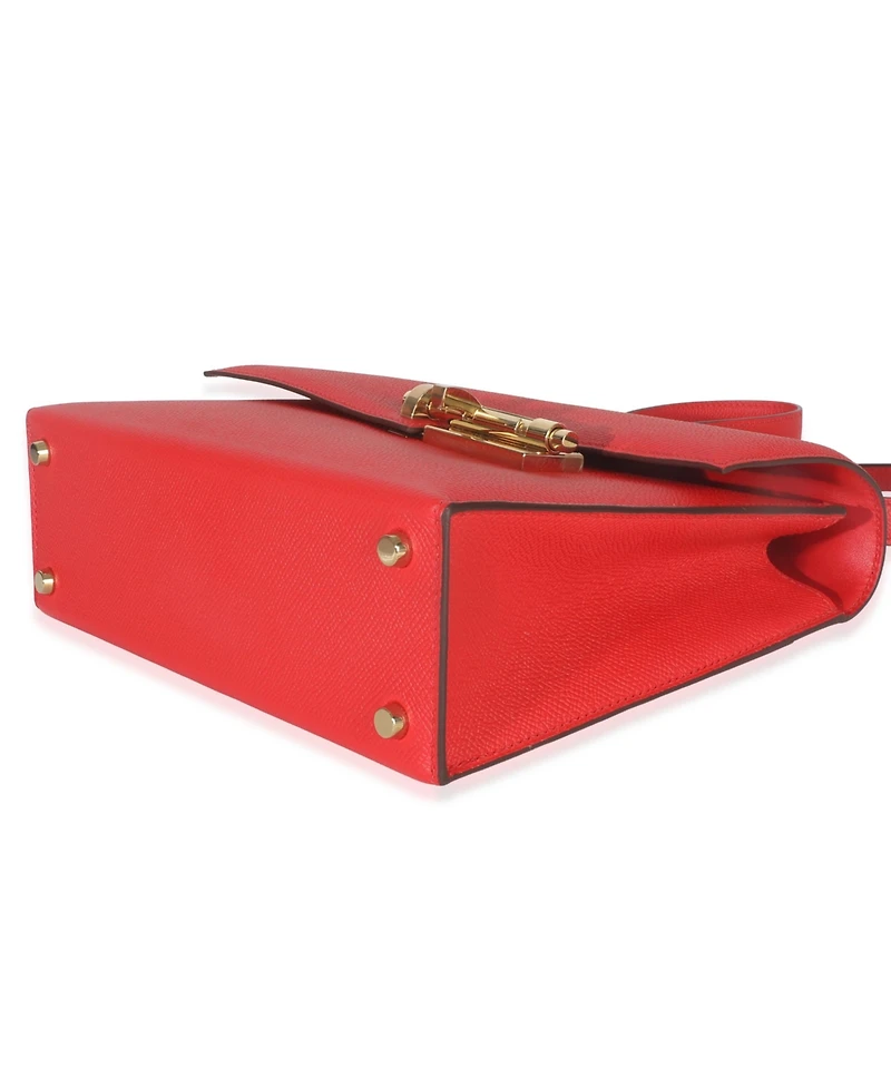 Pre-Owned HERMES Rouge Coeur Epsom Verrou 23 Ghw