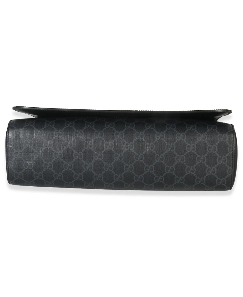 Pre-Owned Gucci Black Gg Supreme Canvas Night Courrier Flap Messenger Bag