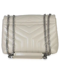 Pre-Owned Saint Laurent Beige Quitlted Calfskin Small Loulou Bag