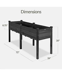 Best Choice Products 72x23x30in Raised Garden Bed