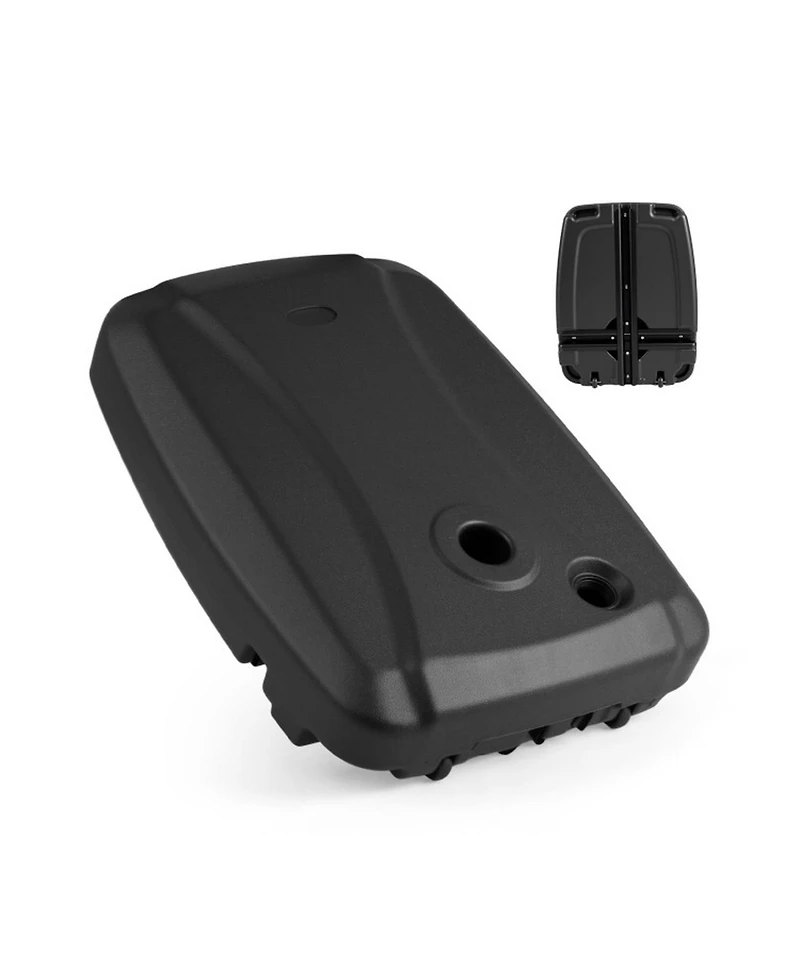 Gouun 225 lb Cantilever Patio Umbrella Base with Built-In Wheels T-Shaped Cross Frame