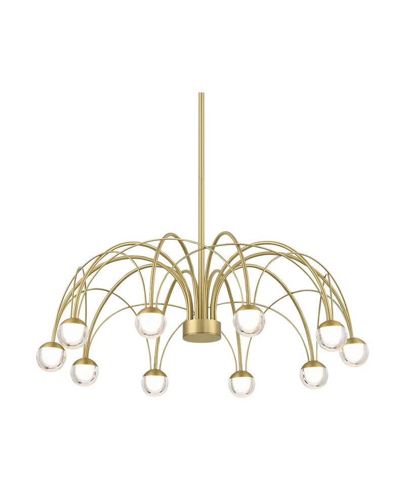 Possini Euro Design Showers 26" Mid Century Modern Pendant Chandelier Ceiling Light Fixture Dining Room Over Table Umbrella 10-Light Led