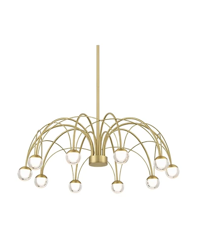 Possini Euro Design Showers 26" Mid Century Modern Pendant Chandelier Ceiling Light Fixture Dining Room Over Table Umbrella 10-Light Led
