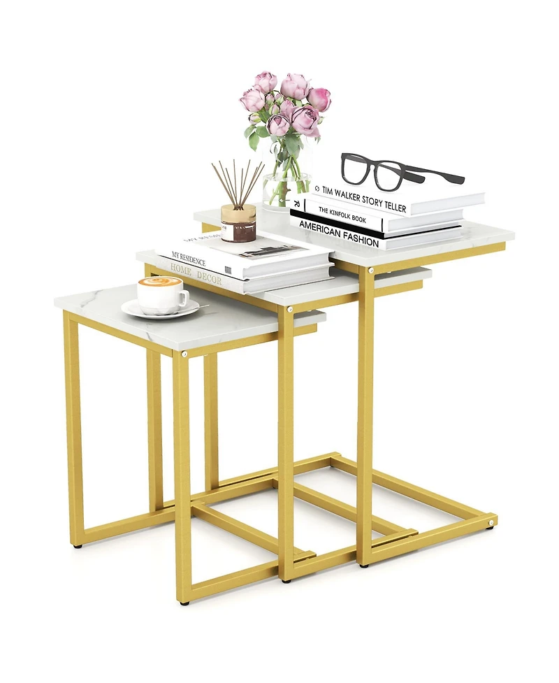 Slickblue 3 Piece Coffee Table Set with End Tables