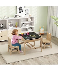 Slickblue Children s Table and Chairs Set with Reversible Whiteboard