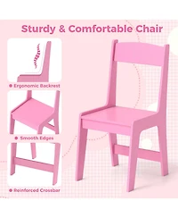 Sugift Kids Study Desk and Chair Set with Hutch and Storage Cabinet