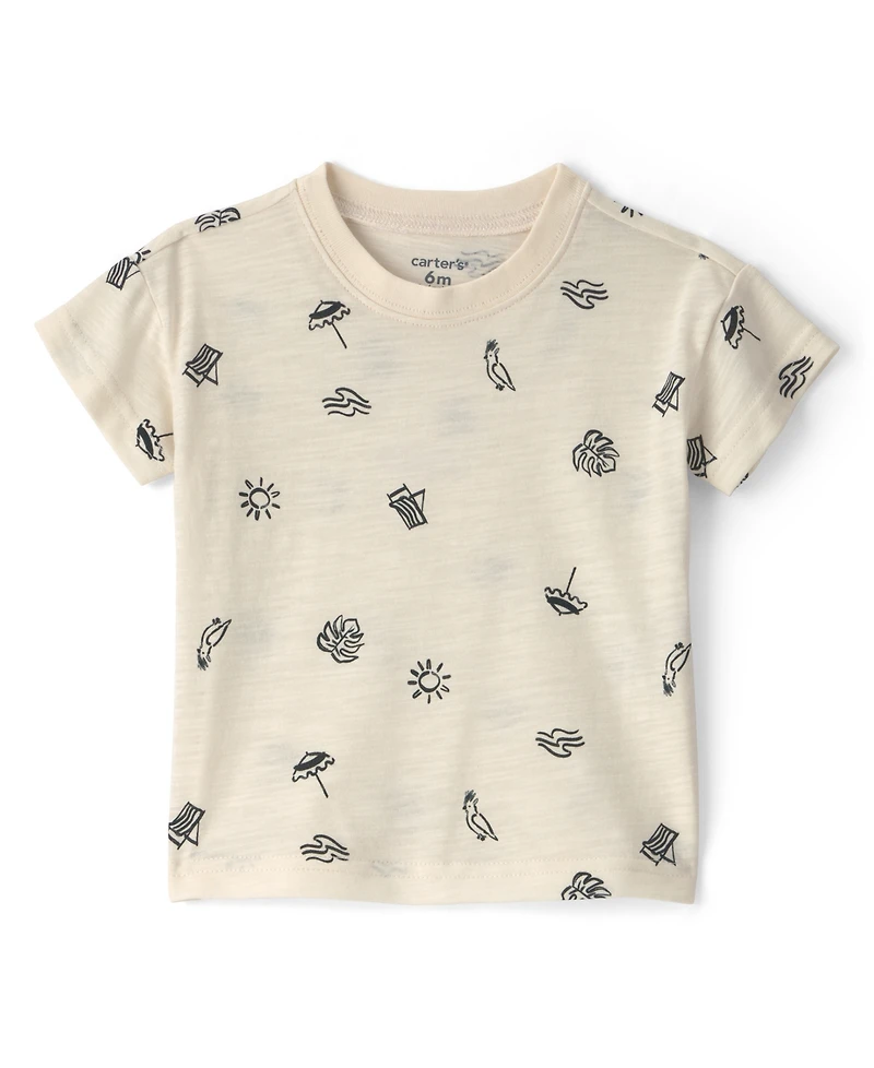 Carter's Baby Boys' Short-Sleeve Top and Shortall, 2-Piece Set