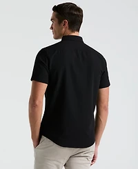 Perry Ellis Men's Slim-Fit Stretch Solid Button-Down Seersucker Shirt