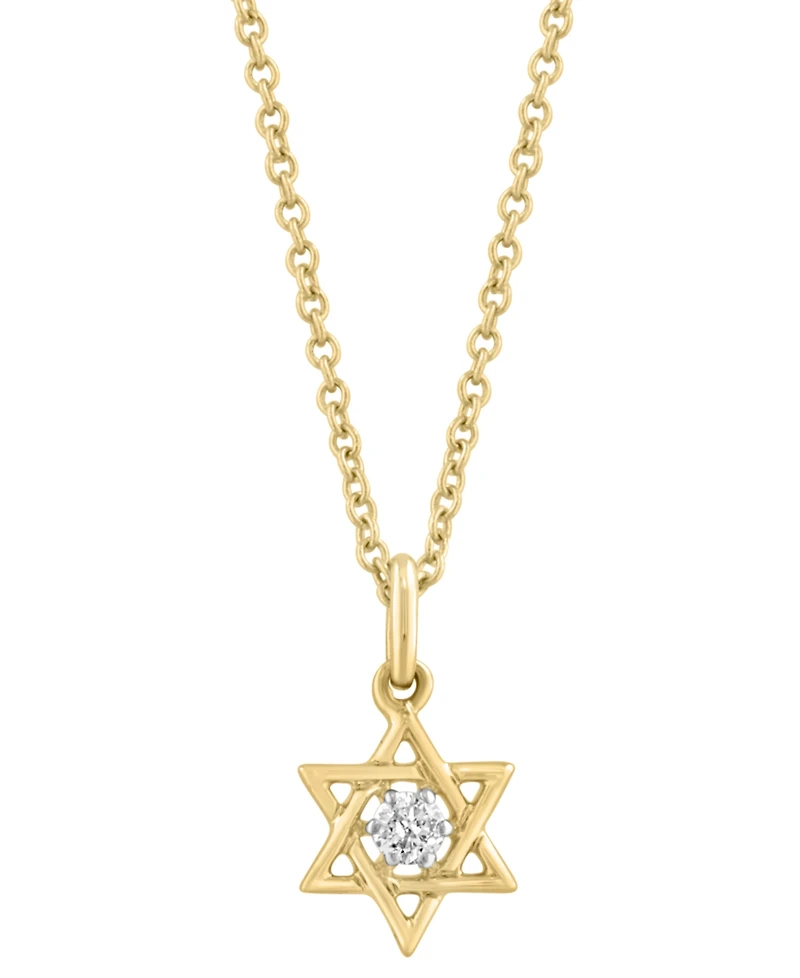 Effy Collection Diamond Accent (0.03 ct. t.w.) Necklace in 14k Yellow Gold