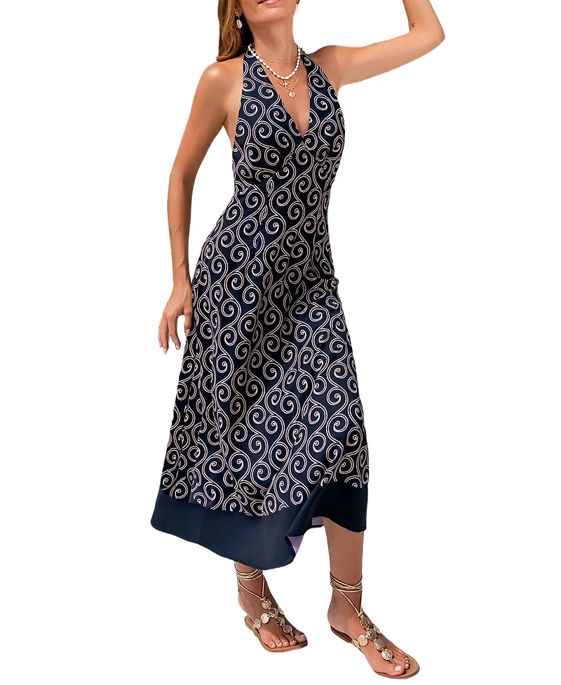 Cupshe Women's Suntan Geo Maxi Beach Dress