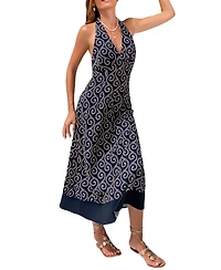 Cupshe Women's Suntan Geo Maxi Beach Dress
