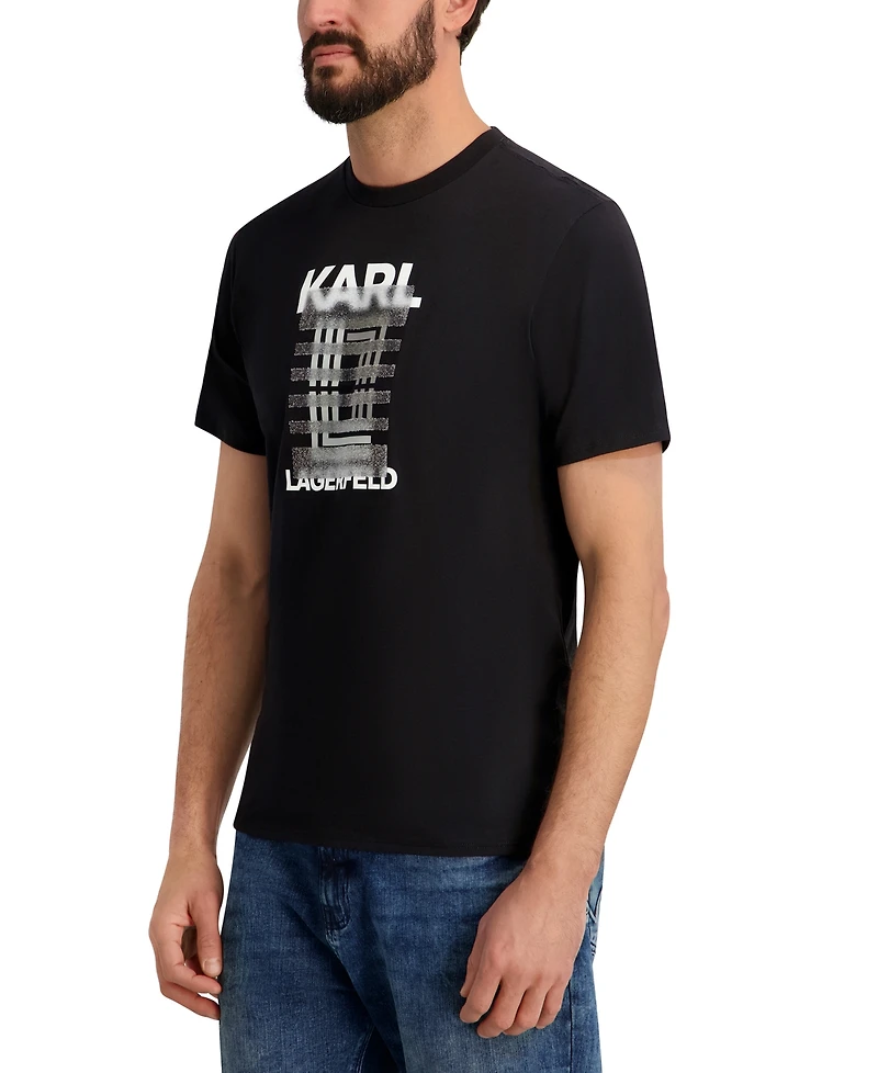 Karl Lagerfeld Paris Men's Crewneck Short-Sleeve T-Shirt