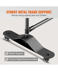 Sugift Portable Room Divider, Panel Divider with Wheels, Freestanding Privacy Screen