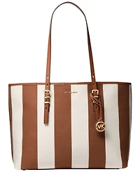 Michael Michael Kors Striped Quinn Extra-Large East West Tote Handbag
