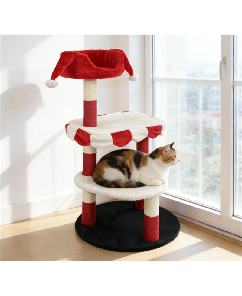 Zeus & Ruta Multi Level Cat Tree with Cozy Perch Scratching Posts Kittens/Cats Playrest