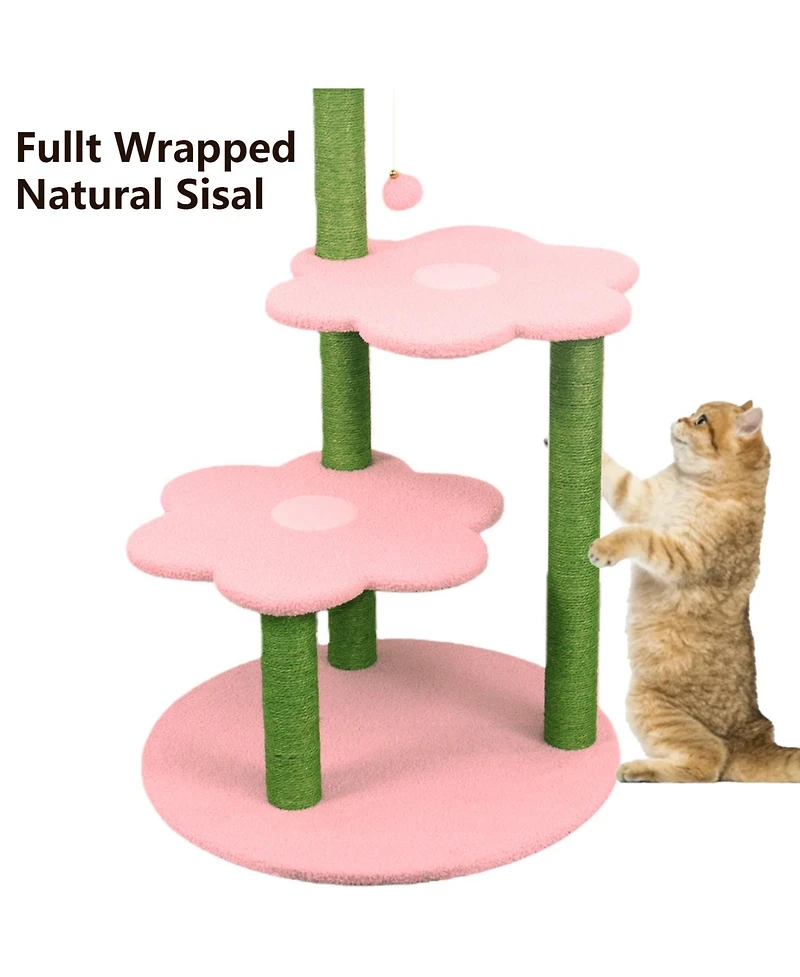 Zeus & Ruta Multi Level Cat Tree with Cozy Perch Scratching Posts Kittens/Cats Playrest