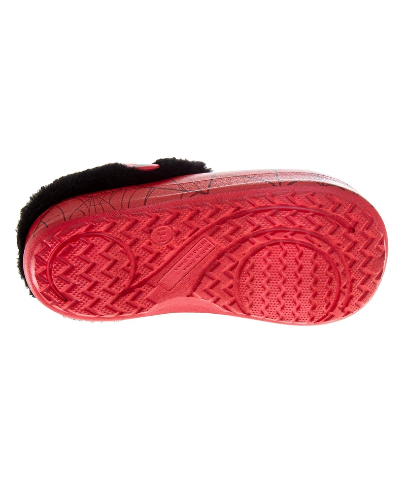 Spider-Man Toddler Marvel Avengers Spiderman Clogs Fuzzy, FleeceLined, and Warm Garden Shoes