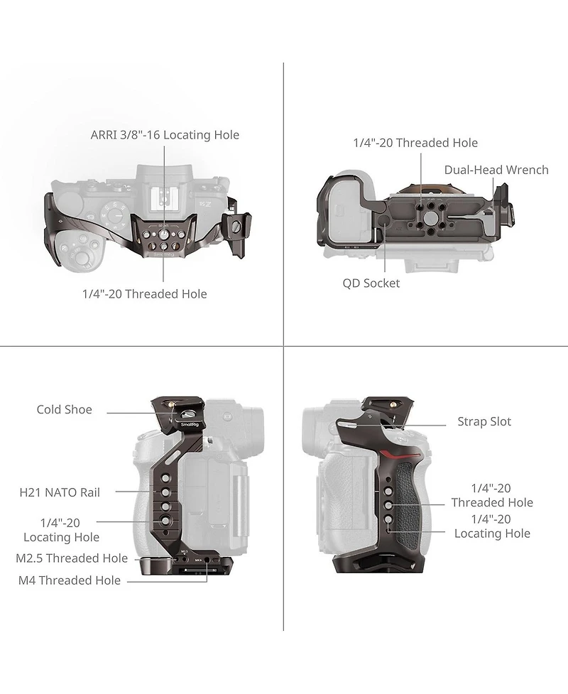 SmallRig Night Eagle Cage for Nikon Z5, Z5II, Z6, Z6II, Z7, Z7II Camera