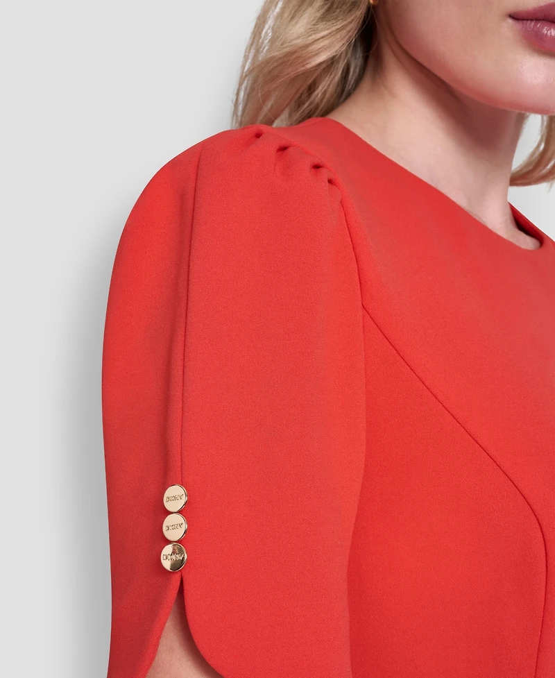 Dkny Women's Short-Sleeve Jewel Neck Dress