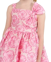 Rare Editions Girls' 2T-6X Square Neck Printed Dress
